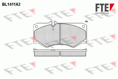 BL1411A2 FTE Комплект тормозных колодок, дисковый тормоз