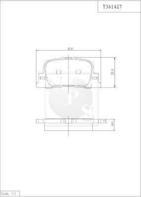 T361A27 NPS Комплект тормозных колодок, дисковый тормоз