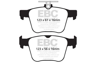 DPX2173 EBC Brakes Комплект тормозных колодок, дисковый тормоз