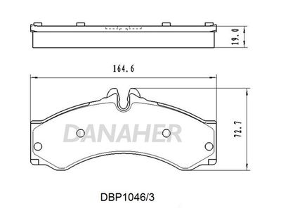 DBP10463 DANAHER Комплект тормозных колодок, дисковый тормоз