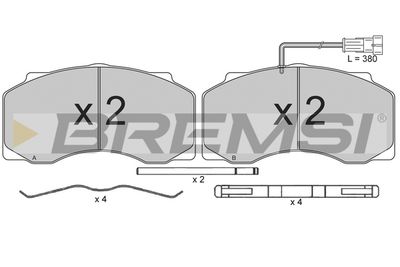 BP7306 BREMSI Комплект тормозных колодок, дисковый тормоз