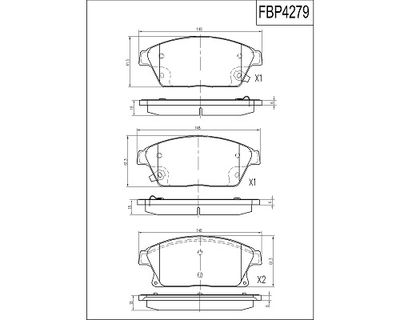 FBP4279 FI.BA Комплект тормозных колодок, дисковый тормоз