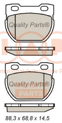 70414041 IAP QUALITY PARTS Комплект тормозных колодок, дисковый тормоз