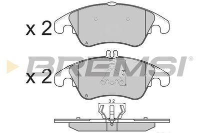 BP3317 BREMSI Комплект тормозных колодок, дисковый тормоз