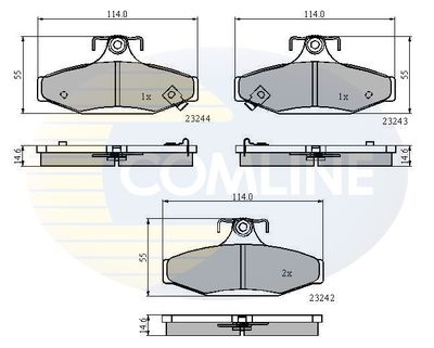 CBP3586 COMLINE Комплект тормозных колодок, дисковый тормоз