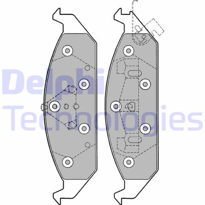 LP1161 DELPHI Комплект тормозных колодок, дисковый тормоз