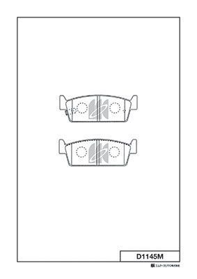 D1145M MK Kashiyama Комплект тормозных колодок, дисковый тормоз