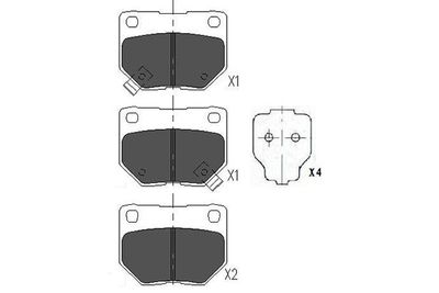 KBP6545 KAVO PARTS Комплект тормозных колодок, дисковый тормоз