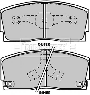 BBP1241 BORG & BECK Комплект тормозных колодок, дисковый тормоз