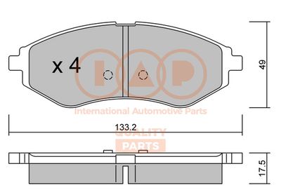 70420080P IAP QUALITY PARTS Комплект тормозных колодок, дисковый тормоз