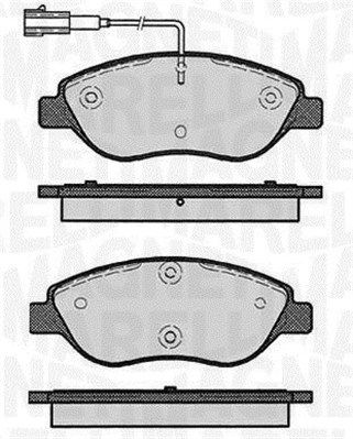 363916060124 MAGNETI MARELLI Комплект тормозных колодок, дисковый тормоз