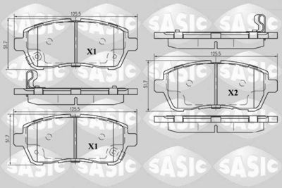 6216025 SASIC Комплект тормозных колодок, дисковый тормоз