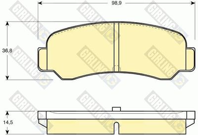 6109469 GIRLING Комплект тормозных колодок, дисковый тормоз