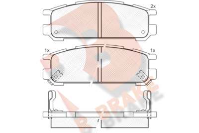 RB1000 R BRAKE Комплект тормозных колодок, дисковый тормоз