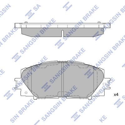 SP1377A Hi-Q Комплект тормозных колодок, дисковый тормоз