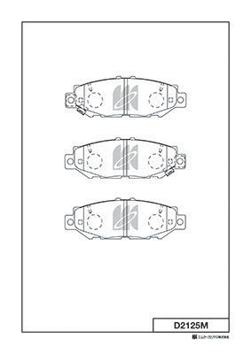 D2125M MK Kashiyama Комплект тормозных колодок, дисковый тормоз