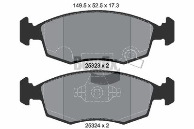 BPD1018 BENDIX Braking Комплект тормозных колодок, дисковый тормоз