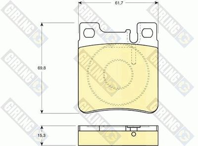 6111232 GIRLING Комплект тормозных колодок, дисковый тормоз