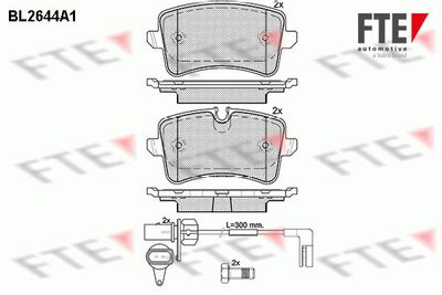BL2644A1 FTE Комплект тормозных колодок, дисковый тормоз