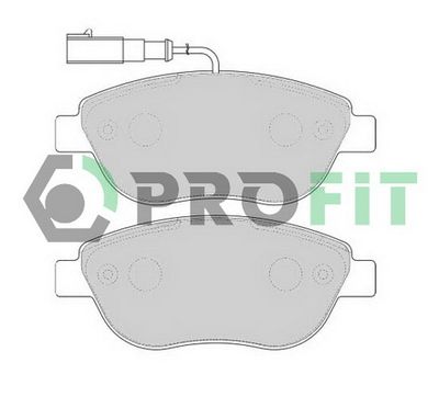 50001467C PROFIT Комплект тормозных колодок, дисковый тормоз