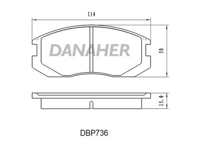 DBP736 DANAHER Комплект тормозных колодок, дисковый тормоз