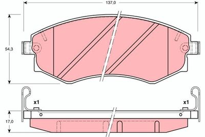 GDB3169 TRW Комплект тормозных колодок, дисковый тормоз