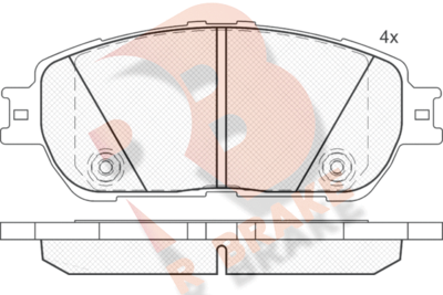 RB1690 R BRAKE Комплект тормозных колодок, дисковый тормоз