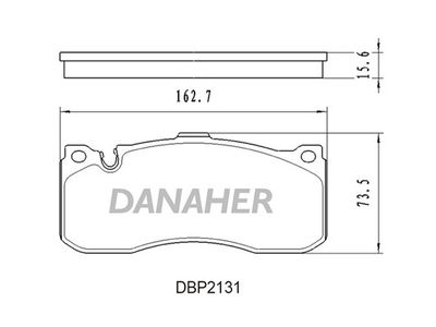 DBP2131 DANAHER Комплект тормозных колодок, дисковый тормоз