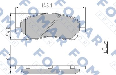 FO935881 FOMAR Friction Комплект тормозных колодок, дисковый тормоз