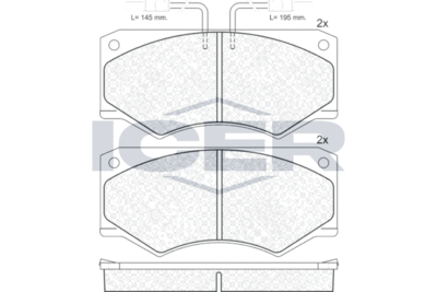 140563 ICER Комплект тормозных колодок, дисковый тормоз