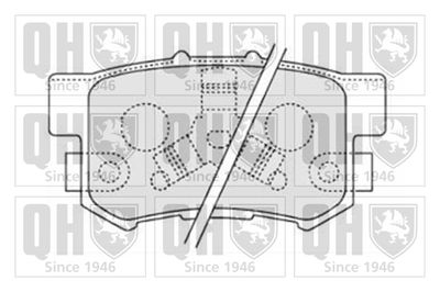 BP1590 QUINTON HAZELL Комплект тормозных колодок, дисковый тормоз