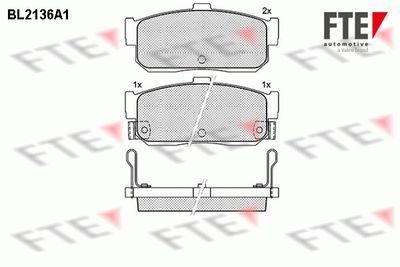 BL2136A1 FTE Комплект тормозных колодок, дисковый тормоз