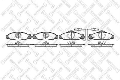 635002LSX STELLOX Комплект тормозных колодок, дисковый тормоз