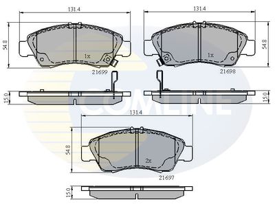 CBP3556 COMLINE Комплект тормозных колодок, дисковый тормоз