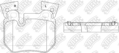 PN0569 NiBK Комплект тормозных колодок, дисковый тормоз