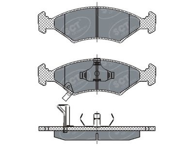 SP266PR SCT - MANNOL Комплект тормозных колодок, дисковый тормоз