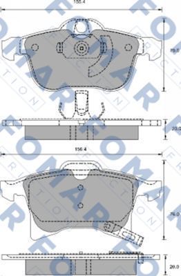 FO918881 FOMAR Friction Комплект тормозных колодок, дисковый тормоз