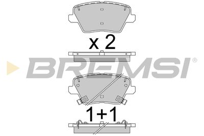 BP3799 BREMSI Комплект тормозных колодок, дисковый тормоз