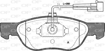 BPA058712 OPEN PARTS Комплект тормозных колодок, дисковый тормоз