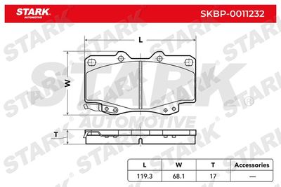 SKBP0011232 Stark Комплект тормозных колодок, дисковый тормоз