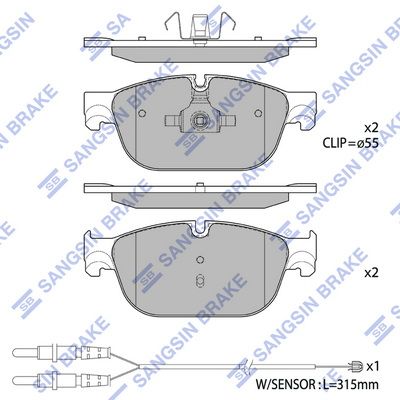 SP1828 Hi-Q Комплект тормозных колодок, дисковый тормоз