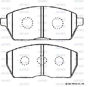 SN554 ADVICS Комплект тормозных колодок, дисковый тормоз