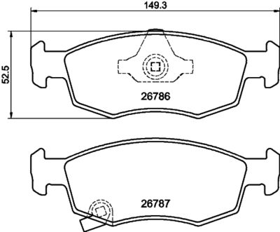 MDB4341 MINTEX Комплект тормозных колодок, дисковый тормоз