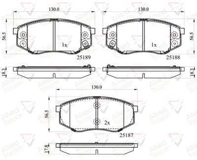 ADB32194 COMLINE Комплект тормозных колодок, дисковый тормоз