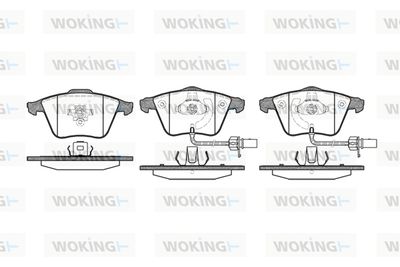 P864312 WOKING Комплект тормозных колодок, дисковый тормоз