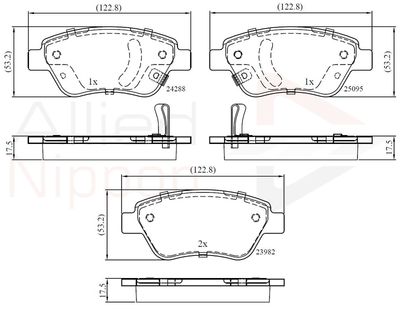 ADB32376 COMLINE Комплект тормозных колодок, дисковый тормоз