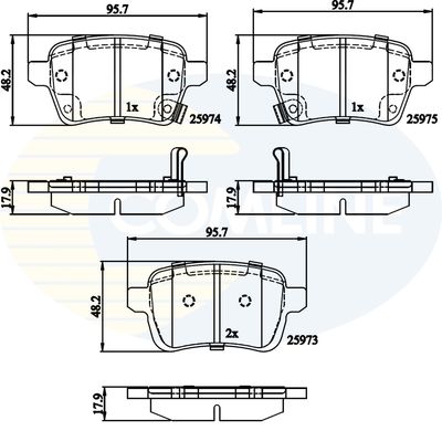 CBP32279 COMLINE Комплект тормозных колодок, дисковый тормоз