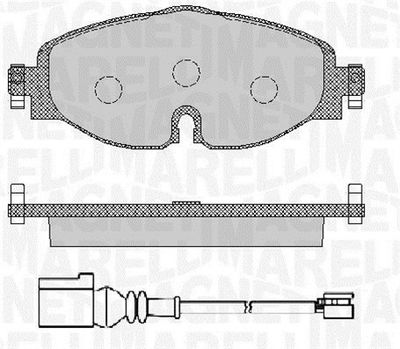 363916060715 MAGNETI MARELLI Комплект тормозных колодок, дисковый тормоз