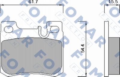 FO622381 FOMAR Friction Комплект тормозных колодок, дисковый тормоз