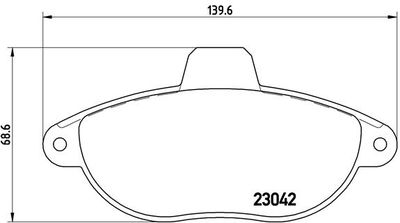 P23072 BREMBO Комплект тормозных колодок, дисковый тормоз